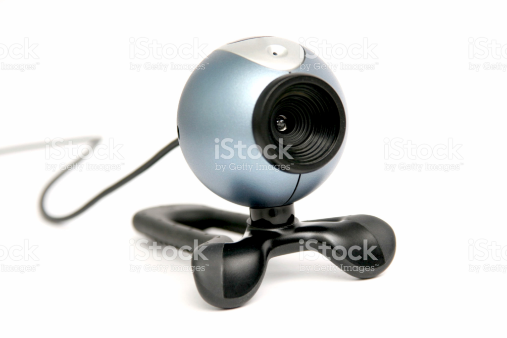 round-digital-webcam-with-wire-stock-image